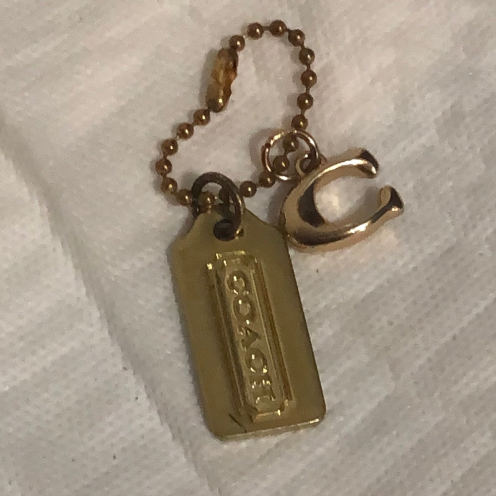 Coach Gold Metal C' Charm and Tag